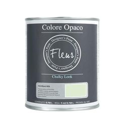 FLEUR DESIGNER'S PAINT | Pittura ad Acqua, Effetto Gesso Naturale, Extra Opaca, Fleur Chalky F50, Colore Miami Milk, Made in Italy, Formato da 750 ml