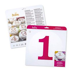 Decora 9270941 - Plantilla, nº 1, diámetro 25 cm, plástico