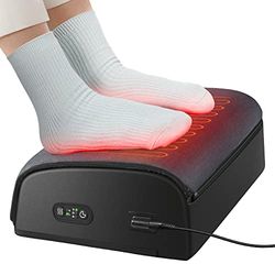 COMFIER Repose-pieds Bureau,2 températures réglables (max. 60°C),Repose pieds ergonomique, 2 Hauteurs Réglables, pour Bureau/Voyage/Maison