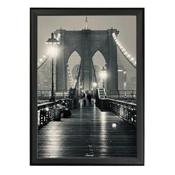 Albyco fotohållare Clip – för affisch – A4-format, 21 x 29,7 cm, Bildtjocklek 20 mm, Färg: Noir/Aluminium, Metall