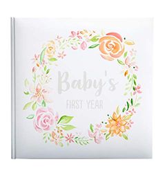 Kate & Milo Livre de souvenirs floral pour la première année de bébé, album photo pour bébé, cadeau tendance pour bébé fille
