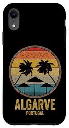 Carcasa para iPhone XR Algarve Portugal Retro Vintage Sunset 80s Playa desgastada