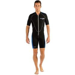 Cressi Lido Man - Combinaison Neoprene Shorty Homme - Natation Snorkeling et Plongee - Noir/Bleu - 3XL