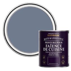 Rust-Oleum Peinture Violette Résistante à l'eau pour Faïence de Cuisine, Finition Mate - Hush 750ml
