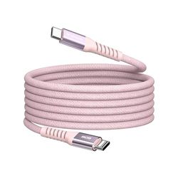 Verbatim Sync & Charge 60 W oplaadkabel USB C PD 3.0, USB C naar USB-C kabel 120 cm, snellaadkabel, compatibel met iPhone 16 Pro Max, iPhone 15, Samsung, MacBook Air, iPad, Pixel 9, robuust, roze