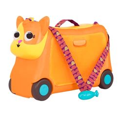 B.- Kinderkoffer Cat Juguete Maleta Correpasillos para Niños-Equipaje Infantil-Espacio de Almacenaje para Viajes-2 Años + -Correpaasillos Gogo-Lolo, Multicolor, Medium (Maison Battat Inc. BX2299Z)