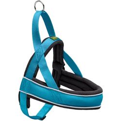 Hunter Racing Noors tuig voor honden, nylon, reflecterend, vachtvriendelijk, blauw, L, 60-75 cm