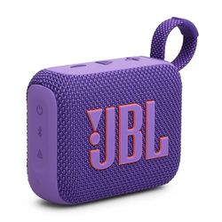 JBL GO 4, Ultra-Portable Bluetooth Speaker met JBL Pro Sound en een stevige bass, PlaytimeBoost, waterdicht ontwerp, 7 uur speeltijd, in het paars