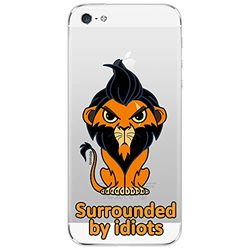 ERT GROUP mobiltelefonfodral för Iphone 5/5S/SE originalt och officiellt licensierat Disney mönster Scar 001 optimalt anpassad till formen på mobiltelefonen, gedeeltelijk transparant