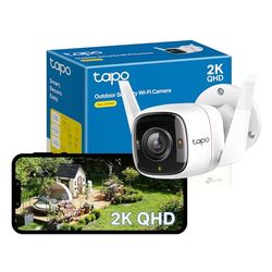 Tapo C320WS 2K QHD Wireless & Wired Security Camera Outdoor, IP66, Person/Vehicle Detection, Starlight Colour Night Vision, Cloud and Local Storage, Works With Alexa and Google, No Monthly Fee