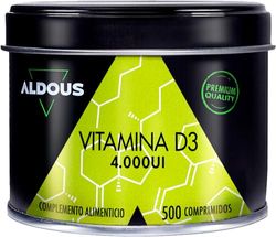 Vitamina D3 4000 UI máxima dosis | 500 comprimidos | Vitamina D Colecalciferol | Vitaminas para el sistema inmunitario y defensas | Para Músculos y Huesos | Mejora absorción Calcio | Para más de 1 Año