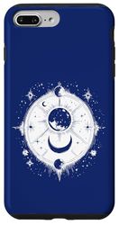Luna mistica, maglietta astrologica, motivo: spazio, sole terra Custodia per iPhone 7 Plus/8 Plus
