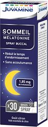 JUVAMINE - Spray Buccal - Sonno Melatonina - Favorisce il sonno - Senza Acustumance - 15 ml - Gusto limone - Equivalente 30 dosi - Made in France