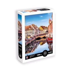 Calypto 3907104 Colmar, 1000 Teile Puzzle mit Soft-Touch, Städtepuzzle mit samtiger Oberfläche, für Erwachsene und Kinder ab 9 Jahren, Frankreich, Elsass
