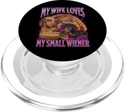A mi esposa le encanta mi pequeña salchicha divertida y ofensiva PopSockets PopGrip para MagSafe