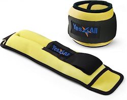 Yes4All 6KWK Peso Caviglia in neoprene, 3,6 KG Coppia = 2 * 1,8 KG, Giallo