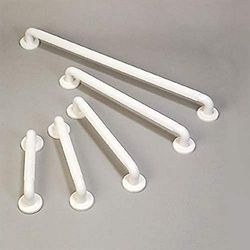 Homecraft Moulded Fluted Grab Rail, Durable PVC Safety Rail and Mobility Aid for Bathroom for Elderly, Disabled and Handicapped Users, Indoor and Outdoor Attachment, 61cm