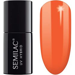 SEMILAC Gel Nail Polish 045 Electric Orange - Full Coverage Gel Polish - Soak Off Easy To Use LED/UV Nail Lamp - Long Lasting Manicure and Pedicure up to 3 weeks