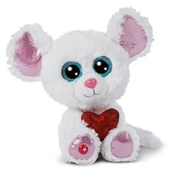 NICI Glubschis: l'Originale - Topo Glubschis Luvi Nubi 15cm I Pupazzo Seduto con Grandi Occhi Luccicanti I Morbido Animale di Pezza per gli Amanti dei Peluche - 47880