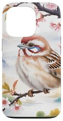 Fantasia Cinese Bird Blossom Custodia per iPhone 13 Pro