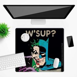 Original and Officially Licensed Desk mat by DC, Pattern Batman & Joker 003 Black, Non-Slip, 50x45cm