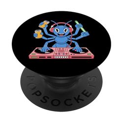 Dj Hormiga Fiesta Electrónica Divertido PopSockets PopGrip Adhesivo