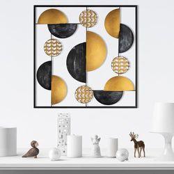 Hand-Painted Decorative Metal Accessory, 55 x 5 x 55 cm, 100% Metal, 0.8 mm Thickness, Unique Colour Variations for Stylish Home Décor