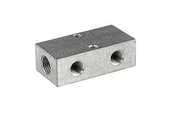 RIEGLER 112554-VT 15244 distributionslist, utgångar på båda sidor, 2 x 3/8, 4 + 4 x 1/4, aluminium, 1 st