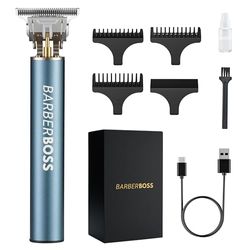 Barberboss regolabarba uomo e tagliacapelli uomo, tagliacapelli cordless uomo, tagliacapelli di precisione per taglio capelli uomo, tagliacapelli dettagliato QR-2078