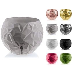 CONCRETTE Bloempot, bloemenbak, cement, plantenbak, plantenpot, beton, Bauble, geometrisch, Ø 7,6 cm/Ø 24 cm, 17 kleuren