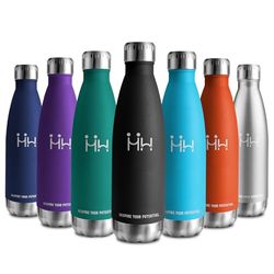 Drinking Bottle 750 ml, Insulated Flask, BPA-Free, Leak-Proof, Vacuum Thermos Flask, Suitable for Carbonated Drinks, Water Bottle, Stainless Steel for Sports, Adults, Children, Football, University