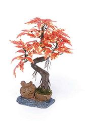 Penn-PLAX Deco-Replicas bonsai träd akvarium dekoration – orange – säker för sötvatten och saltvatten fisktankar – 20 cm höjd