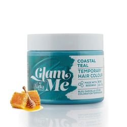 Vatika Naturals's Glam Me Coastal Teal Temporary Hair Colour - 6oz | Made With Bee Wax | Natural Hairstyle Colour | For Men & Women