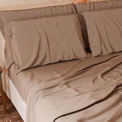 PETTI Artigiani Italiani - Juego de sábanas de Plaza y Media Francesa de 4 Piezas, Suaves y Transpirables, Juego de Cama con sábana encimera, sábana Bajera con Esquinas elásticas y 2 Fundas de