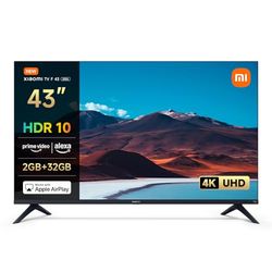 Xiaomi TV F 43, 43 pollici (109 cm), 4K UHD, Smart TV, Fire TV, Triple Tuner DVB-C/S/S2/T/T2,HDR10, MEMC, Controllo Vocale Alexa, 2GB+32GB, Compatibile con Apple AirPlay