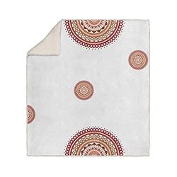Soleil d'Ocre Mandala Omslag, Polyester, Orange, 110x170 cm