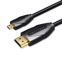 Vention Micro HDMI naar HDMI kabel, 2 meter lengte, zwart