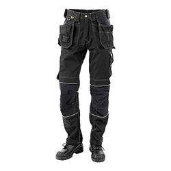 J.A.K. 150112B108 Serie 1501 Pantalón Trabajo 60% algodón40% poliéster con bolsillos, negro, 60 L (4235) tamaño
