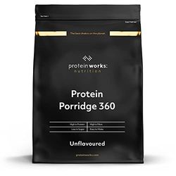 THE PROTEIN WORKS Porridge Protéiné 360 | Petit Déjeuner à Faible Teneur en Sucre | Vitamines Ajoutées | Faible IG, Avoine Complète | Riche en Fibres | THE PROTEIN WORKS | Original | 500g
