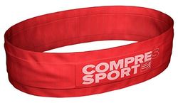 Compressport Vuxna Free Belt vit XL-XXL löpbälte, röd