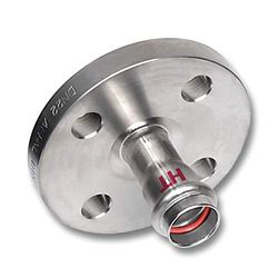 Flangia a crimpare con estremità femmina PN 10/16 per applicazioni industriali collezione NiroSan Industry 18000 2,5 x 2,8 centimetri acciaio inox (rif. 618VAPF28)