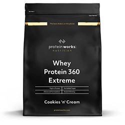 Protein Works - Protéine Whey 360 Extrême | Premium Whey Shake | Apport protéinés | Protéines haut de gamme | 68 Servings | Cookies Crème | 2.4kg