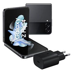 SAMSUNG Galaxy Z Flip4 Smartphone 5G, Caricatore incluso, Sim Free Android Telefono Pieghevole 512GB, Display Display Dynamic AMOLED 2X 6.7”/Super AMOLED 1.9”1,2 Graphite 2022 [Versione Italiana]