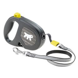 Ferplast Correa Extensible Reflectante para Perros Flippy One Reflex, Correa Perro Pequeños hasta 12 Kg. Cordón Extensible máx 4,5 m. Botón único para Bloqueo y liberación, Amarillo