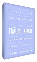 Little Helper DRBG1216-14G Feel Good Art Tableau sur toile avec citations en langue allemande Typographie moderne Bleu clair 40 x 30 cm