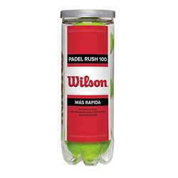 Wilson Rush 100, Palline da Padel, Confezione da 3, Compatibili con Ogni Tipo di Campo, WRT136500 Unisex, Giallo