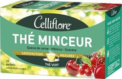 CELLIFLORE - Thé Minceur - Favorise l'Élimination - Vitalité - Métabolisme Des Lipides -Arôme Fruits Rouges - 20 Sachets