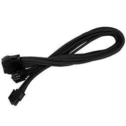 SilverStone SST-PP07-EPS8B - voeding-verlengkabel 30cm EPS 8pin naar EPS/ATX 4+4pin, zwart