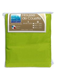 Nuit des Vosges Cotoval Housse de Couette Coton Anis 140 x 200 cm
