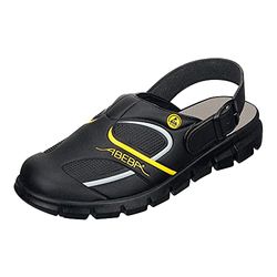 Abeba 37331 "Dynamische" ESD-Occupational-Clog Schoen, 42, Zwart/Geel, 1